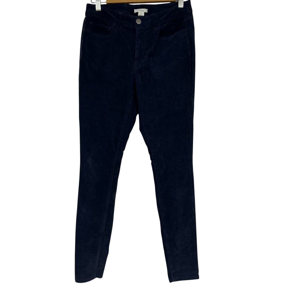 Daily Ritual Blue Corduroy Slim Fit Pants Womens 4 Fall Classic High Rise
